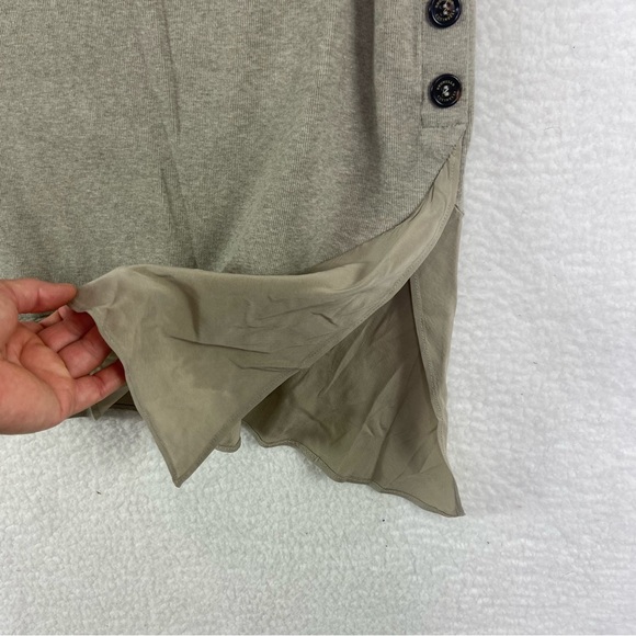 Brunello Cucinelli taupe tan knit side button asymmetrical tank top. Size XL - Picture 11 of 11